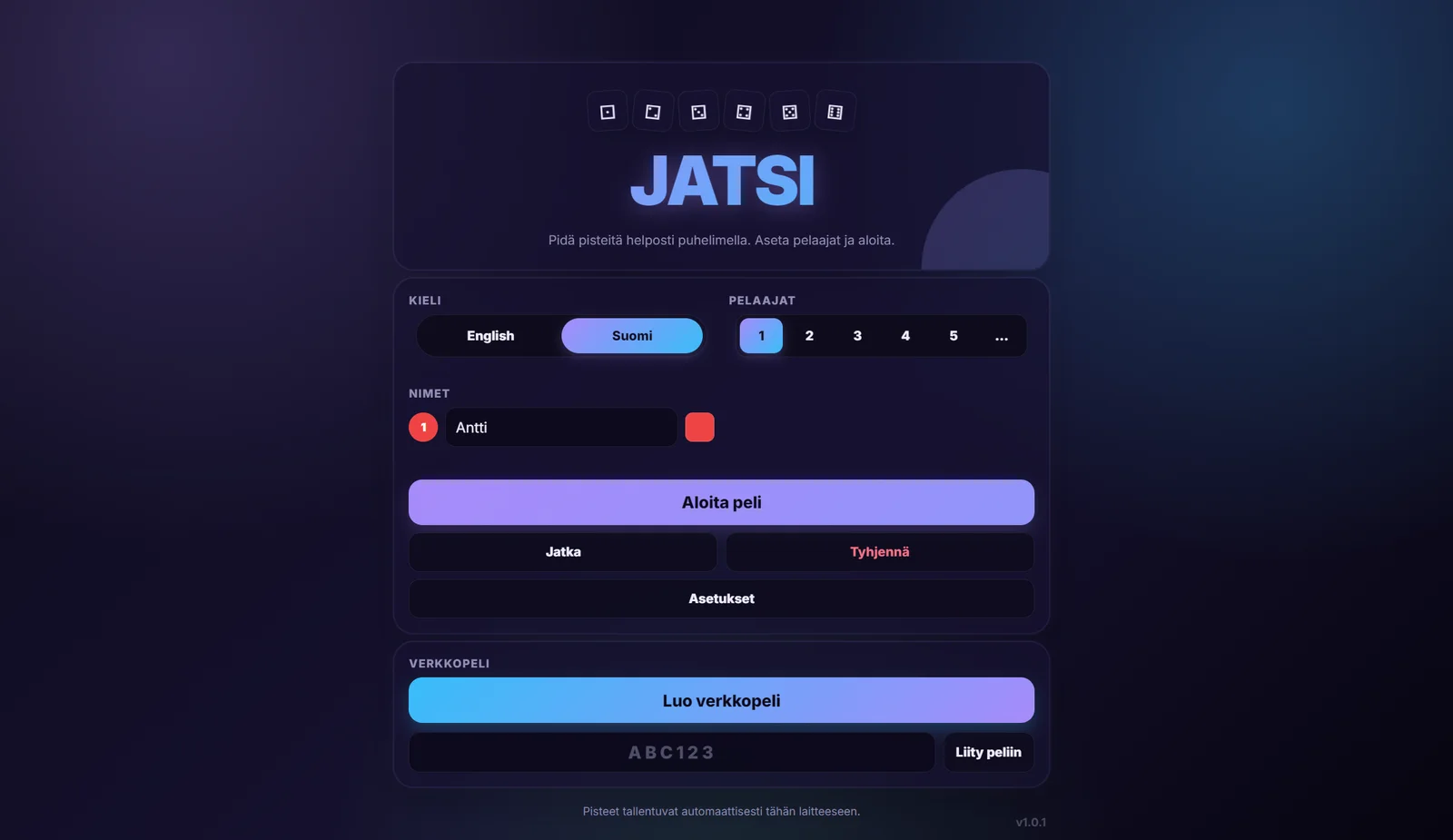 Yatzy Tracker
