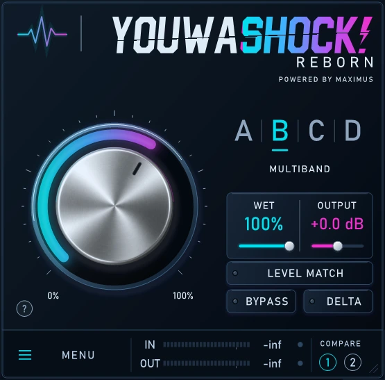 YOUWASHOCK! Reborn interface in the Neon Night theme
